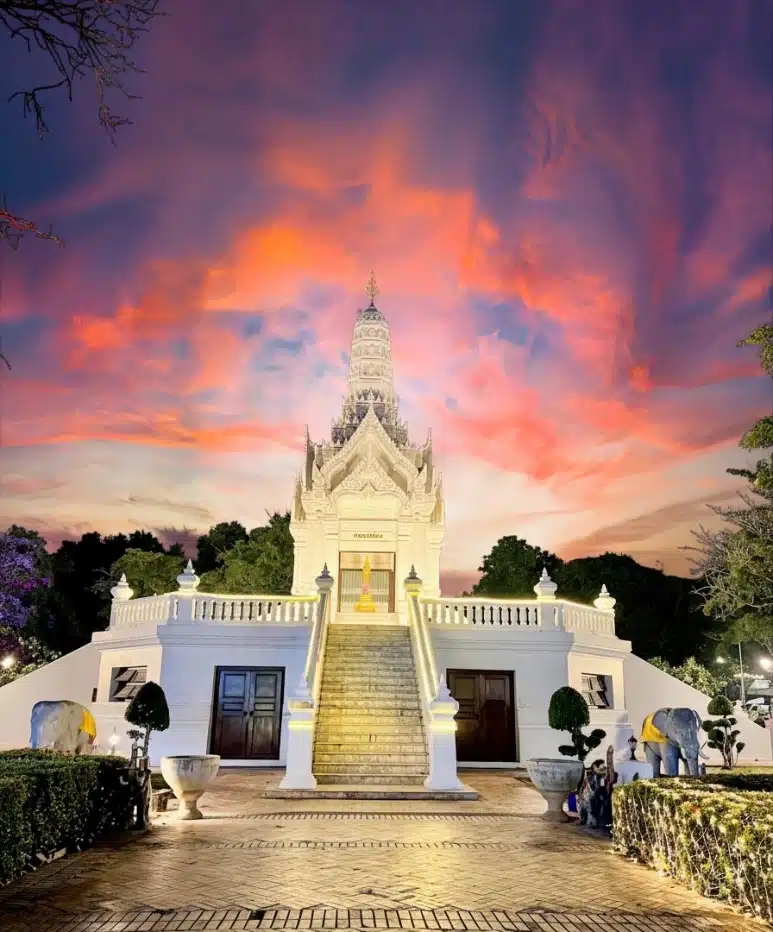 Ayutthaya City Pillar Shrine Sunset