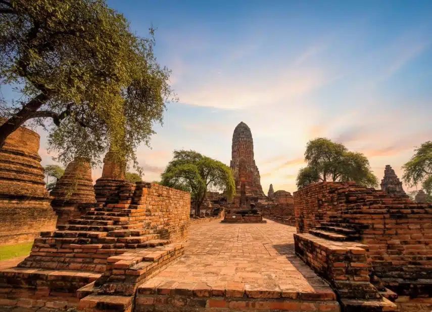 Wat Phra Ram Ayutthaya Temple Afternoon View