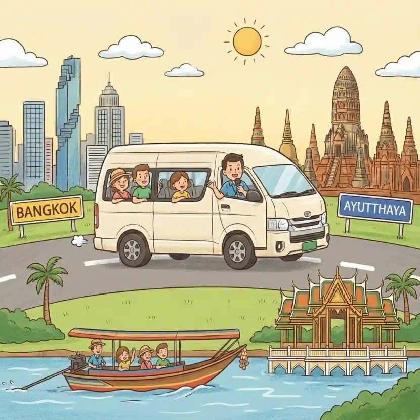 bangkok to Ayutthaya Guided Tour